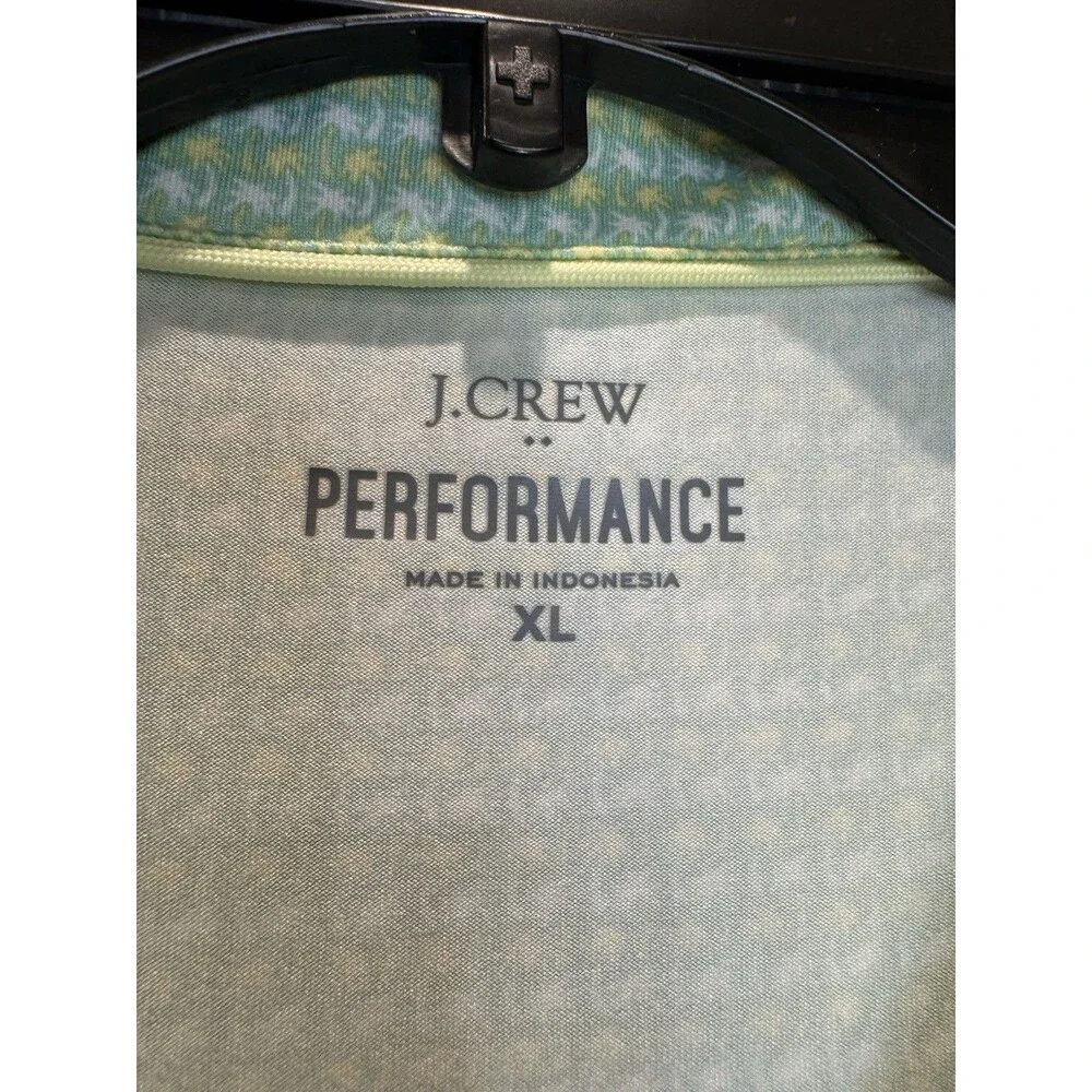Men’s J.Crew Performance Polo Shirt Green Size XL Short Sleeve Moisture Wicking